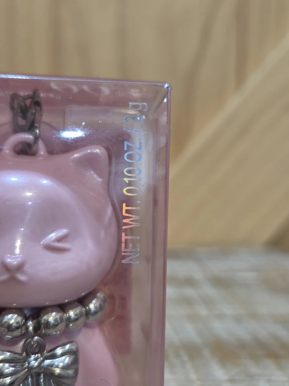 NIP | Glosspoppi Pink Cat Lip Stain Keychain | Inferno 003